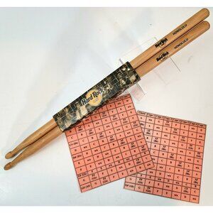 VTG 90s Hard Rock Cafe Drum Sticks Hard Rock Cafe Honolulu Hawaii Tiki Luau
